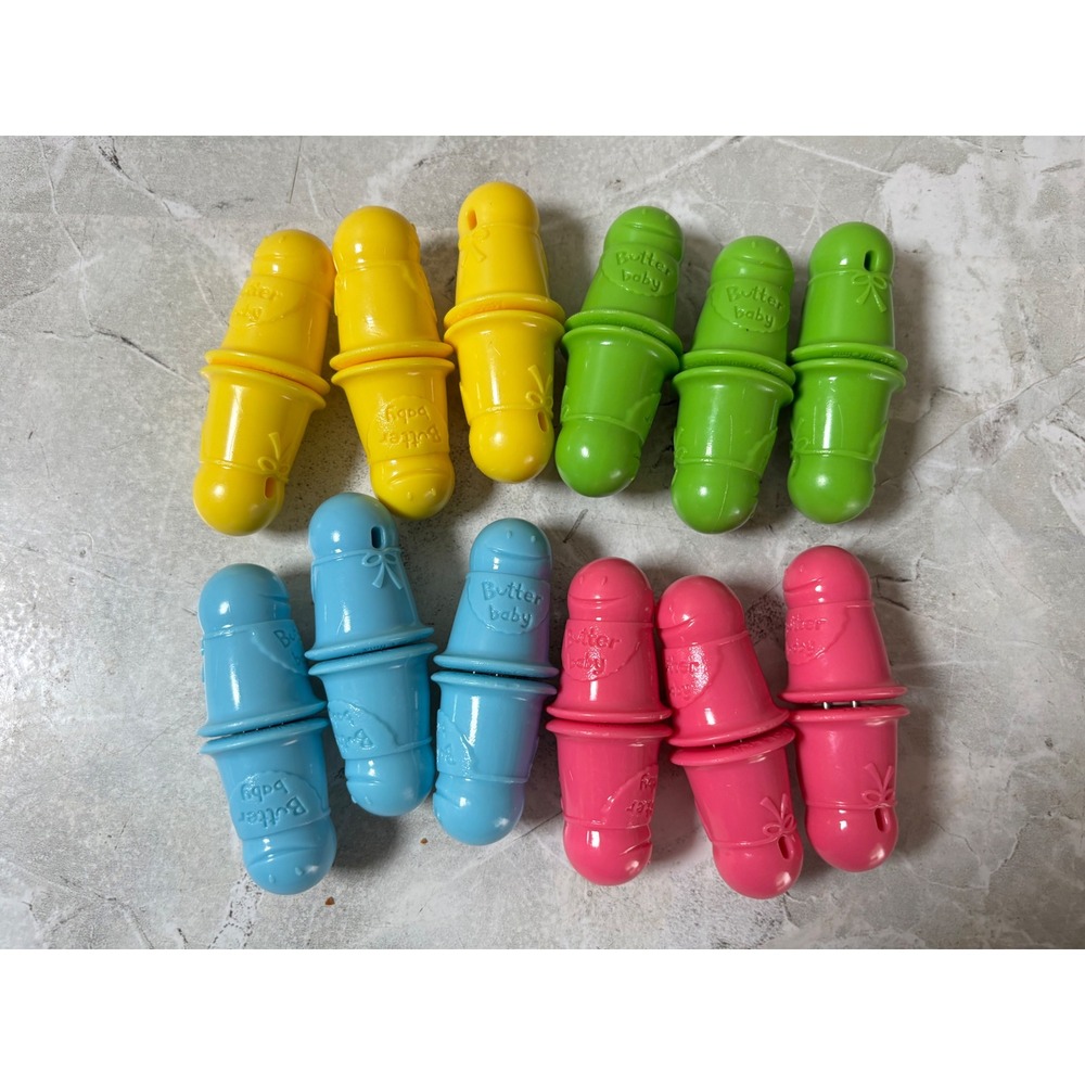 Butter Baby Corn on the Cob Holders 12pc Set Interlocking‎ Colorful BBQ Tools